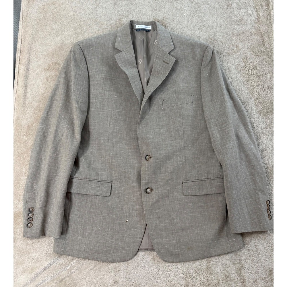 Lauren Ralph Lauren Men 42R Blazer Sport Coat Wool Linen Blend Tan 2-Button flaw